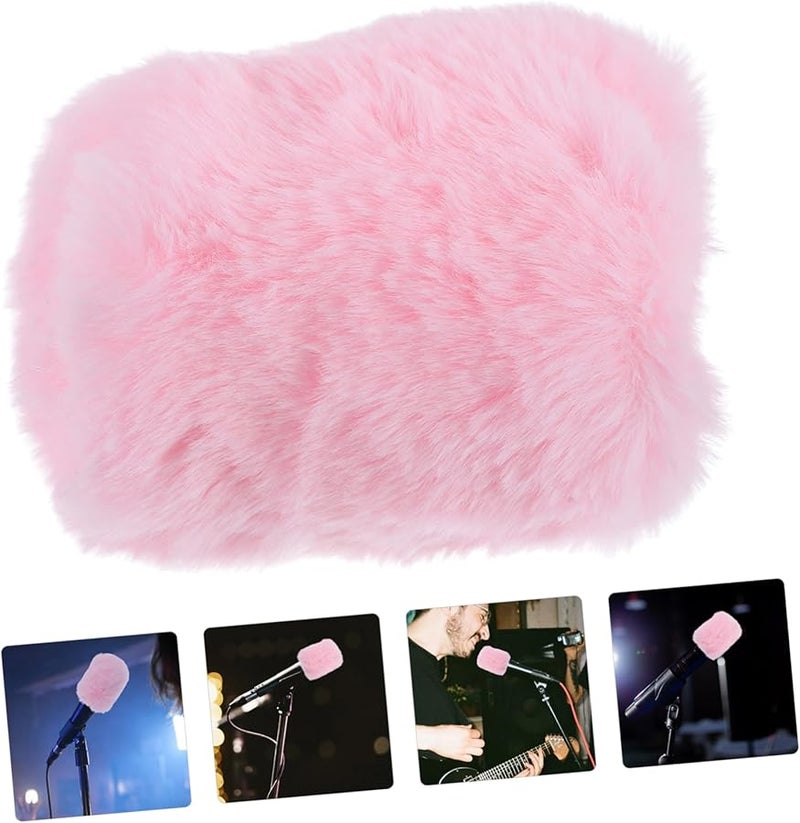 KESYOO Black Fur Microphone Filter Windscreen Cover Compatible For Singing Mic - Image 3